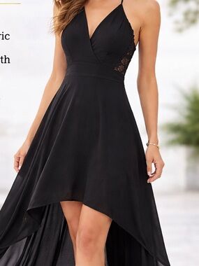 Charlotte Russe Black High-Low Black Dress